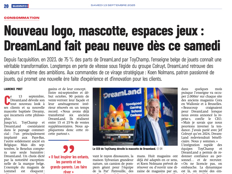 Article Dreamland SudInfo